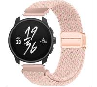 GIOPUEY Bracelet Compatible avec SUUNTO Race S 45mm, Sangle tressée en Nylon Doux [Unisexe] - Pink