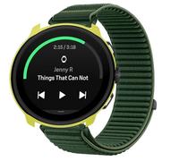 GIOPUEY Bracelet Compatible avec Suunto Run, Nylon Réglable Boucle Nylon Respirant Sport Loop Bracelet Extérieur Strap Band - DarkGreen