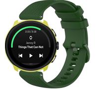GIOPUEY Bracelet Compatible avec Suunto Run, Souple silicone Sangle Bracelet [Résistant à l'usure] [Respirant] - Dark Green