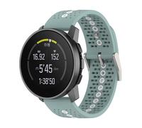 GIOPUEY Bracelet Compatible avec SUUNTO Run, Souple TPU Sangle Bracelet [Conception de Couleur d'épissage] - Green/White