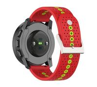 GIOPUEY Bracelet Compatible avec SUUNTO Run, Souple TPU Sangle Bracelet [Conception de Couleur d'épissage] - Red/Green