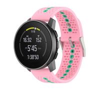 GIOPUEY Bracelet Compatible avec SUUNTO Run, Souple TPU Sangle Bracelet [Conception de Couleur d'épissage] - Pink/Green
