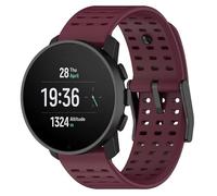 GIOPUEY Bracelet Compatible avec SUUNTO Vertical/Vertical 2/Race/Race 2/Race S/5 Peak/9 Peak/9 Peak Pro, Souple silicone Sangle Bracelet [Résistant à l'usure] [Respirant] - wine red