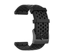 GIOPUEY Bracelet Compatible avec TicWatch Atlas/Pro 5/5 Enduro, 24mm Souple silicone Sangle Bracelet [Résistant à l'usure] [Respirant] - Black