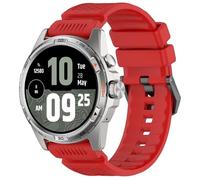 GIOPUEY Bracelet Compatible avec TicWatch Atlas/TicWatch Pro 5/Pro 5 Enduro, Souple silicone Sangle Bracelet [Résistant à l'usure] [Respirant] - red