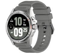 GIOPUEY Bracelet Compatible avec TicWatch Atlas/TicWatch Pro 5/Pro 5 Enduro, Souple silicone Sangle Bracelet [Résistant à l'usure] [Respirant] - dark grey