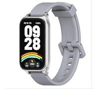 GIOPUEY Bracelet Compatible avec Xiaomi Band 9 Active, Souple Silicone Sangle Bracelet [Résistant à l'usure] [Respirant] Montre Bracelet - Grey