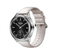 GIOPUEY Bracelet Compatible avec Xiaomi Watch S3/S4, Cuir véritable Sangle Bracelet [Résistant à l'usure] [Respirant] Montre Bracelet - White