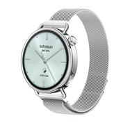 GIOPUEY Bracelet Compatible avec Xiaomi Watch S4 41mm, Bracelet en acier inoxydable tressé [magnétique] - Silver