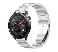 GIOPUEY Bracelet Compatible avec Xiaomi Watch S5 46mm, Acier inoxydable Sangle Bracelet [Résistant à l'usure] - silver
