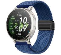 GIOPUEY Bracelet Magnétique Compatible avec Amazfit Active 3 Premium, Sangle tressée en Nylon Doux [Unisexe] - Blue