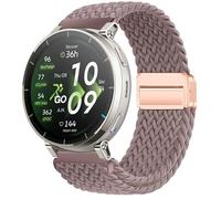 GIOPUEY Bracelet Magnétique Compatible avec Amazfit Active Max/Balance 2/Bip 6, Sangle tressée en nylon doux [unisexe] - Purple