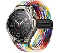 GIOPUEY Bracelet Magnétique Compatible avec Amazfit Balance Ultra, Sangle tressée en Nylon Doux [Unisexe] - Colourful-B
