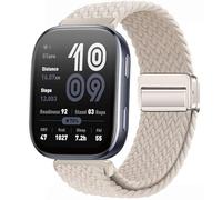 GIOPUEY Bracelet Magnétique Compatible avec Amazfit Bip 6, 22mm Sangle tressée en nylon doux [unisexe] - Beige