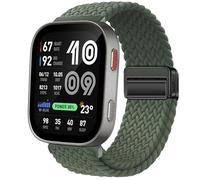GIOPUEY Bracelet Magnétique Compatible avec Amazfit Bip Max, Sangle tressée en Nylon Doux [Unisexe] - Green
