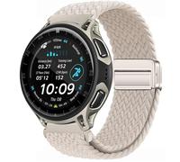 GIOPUEY Bracelet Magnétique Compatible avec Amazfit Cheetah 2 Pro, Sangle tressée en Nylon Doux [Unisexe] - Beige