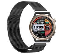 GIOPUEY Bracelet Magnétique Compatible avec Amazfit Cheetah Pro, Bracelet en acier inoxydable tressé [magnétique] - black