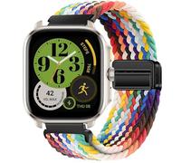 GIOPUEY Bracelet Magnétique Compatible avec Amazfit Cheetah Square, Sangle tressée en nylon doux [unisexe] - Colourful-B