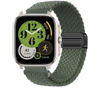 GIOPUEY Bracelet Magnétique Compatible avec Amazfit Cheetah Square, Sangle tressée en nylon doux [unisexe] - Green