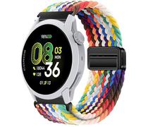 GIOPUEY Bracelet Magnétique Compatible avec COROS Pace 4, Sangle tressée en Nylon Doux [Unisexe] - Colourful-B
