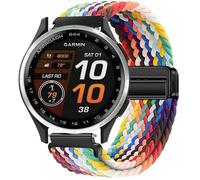 GIOPUEY Bracelet Magnétique Compatible avec Garmin Approach S44, Sangle tressée en nylon doux [unisexe] - Colourful-B