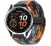 GIOPUEY Bracelet Magnétique Compatible avec Garmin Approach S44, Sangle tressée en nylon doux [unisexe] - Colourful