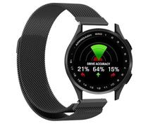 GIOPUEY Bracelet Magnétique Compatible avec Garmin Approach S50, Bracelet en acier inoxydable tressé [magnétique] - black