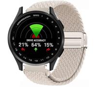 GIOPUEY Bracelet Magnétique Compatible avec Garmin Approach S50, Sangle tressée en nylon doux [unisexe] - Beige