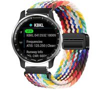 GIOPUEY Bracelet Magnétique Compatible avec Garmin D2 Air X10, Sangle tressée en nylon doux [unisexe] - Colourful-B