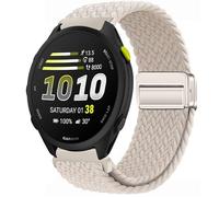 GIOPUEY Bracelet Magnétique Compatible avec Garmin Forerunner 70, Sangle tressée en Nylon Doux [Unisexe] - Beige