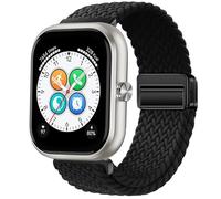 GIOPUEY Bracelet Magnétique Compatible avec Honor Choice Haylou Watch, Sangle tressée en Nylon Doux [Unisexe] - Black