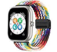 GIOPUEY Bracelet Magnétique Compatible avec Honor Choice Haylou Watch, Sangle tressée en Nylon Doux [Unisexe] - Colourful-B