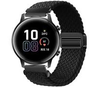 GIOPUEY Bracelet Magnétique Compatible avec Honor MagicWatch 2 42mm, Sangle tressée en nylon doux [unisexe] - Black