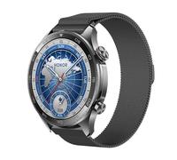 GIOPUEY Bracelet Magnétique Compatible avec HONOR Watch 5 Pro, Bracelet en acier inoxydable tressé [magnétique] - black