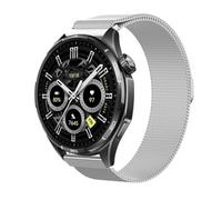 GIOPUEY Bracelet Magnétique Compatible avec Honor Watch 6, Bracelet en Acier Inoxydable tressé [magnétique] - Silver