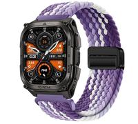 GIOPUEY Bracelet Magnétique Compatible avec KOSPET Tank M4, Sangle tressée en nylon doux [unisexe] - Purple/White