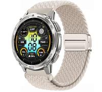 GIOPUEY Bracelet Magnétique Compatible avec KOSPET Tank T4C, Sangle tressée en Nylon Doux [Unisexe] - Beige