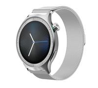 GIOPUEY Bracelet Magnétique Compatible avec Motorola Moto Watch 2026, Bracelet en acier inoxydable tressé [magnétique] - Silver
