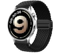 GIOPUEY Bracelet Magnétique Compatible avec OnePlus Watch Lite, Sangle tressée en Nylon Doux [Unisexe] - Black