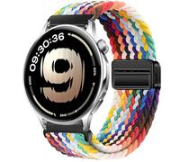 GIOPUEY Bracelet Magnétique Compatible avec OnePlus Watch Lite, Sangle tressée en Nylon Doux [Unisexe] - Colourful-B
