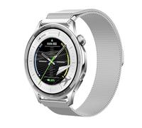 GIOPUEY Bracelet Magnétique Compatible avec OPPO Watch S, Bracelet en acier inoxydable tressé [magnétique] - Silver