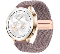 GIOPUEY Bracelet Magnétique Compatible avec Oppo Watch X3 mini, Sangle tressée en nylon doux [unisexe] - Purple
