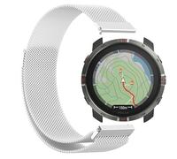 GIOPUEY Bracelet Magnétique Compatible avec Polar Grit X2, Bracelet en acier inoxydable tressé [magnétique] - Silver