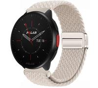 GIOPUEY Bracelet Magnétique Compatible avec Polar Pacer, Sangle tressée en nylon doux [unisexe] - Beige