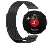 GIOPUEY Bracelet Magnétique Compatible avec Polar Vantage M, Bracelet en acier inoxydable tressé [magnétique] - black