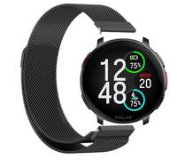 GIOPUEY Bracelet Magnétique Compatible avec Polar Vantage V3, Bracelet en acier inoxydable tressé [magnétique] - black
