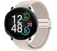 GIOPUEY Bracelet Magnétique Compatible avec Polar Vantage V3, Sangle tressée en Nylon Doux [Unisexe] - Beige