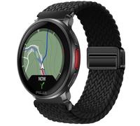 GIOPUEY Bracelet Magnétique Compatible avec Polar Vantage V3, Sangle tressée en Nylon Doux [Unisexe] - Black