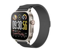 GIOPUEY Bracelet Magnétique Compatible avec Realme Watch 5, Bracelet en Acier Inoxydable tressé [magnétique] - Black