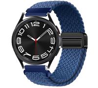 GIOPUEY Bracelet Magnétique Compatible avec Samsung Watch 4 Classic 47mm, Sangle tressée en nylon doux [unisexe] - Blue